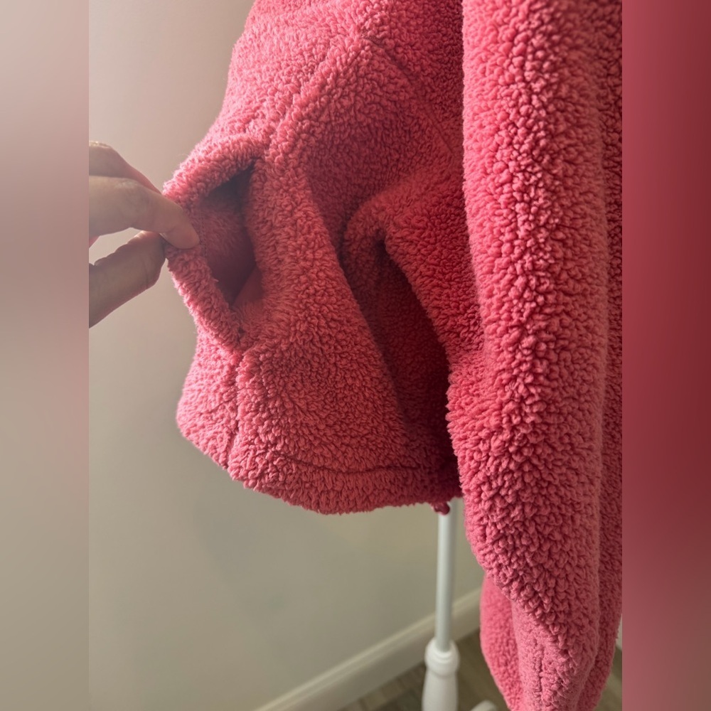 Before You Size S Cozy Pink Fleece Pullover - Picture 2 of 12